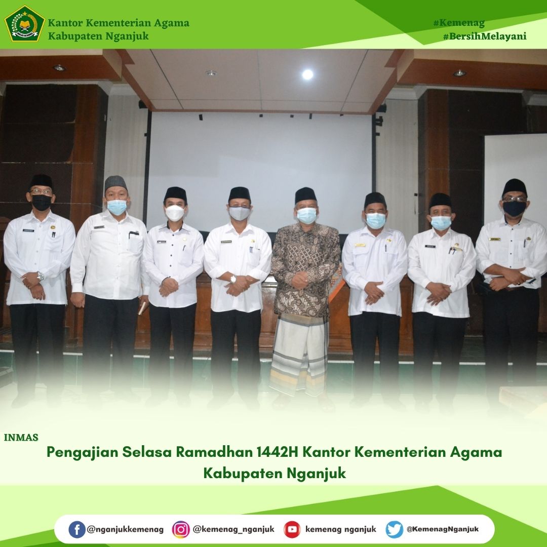 Pengajian Selasa Ramadhan 1442H Kantor Kementerian Agama Kabupaten Nganjuk