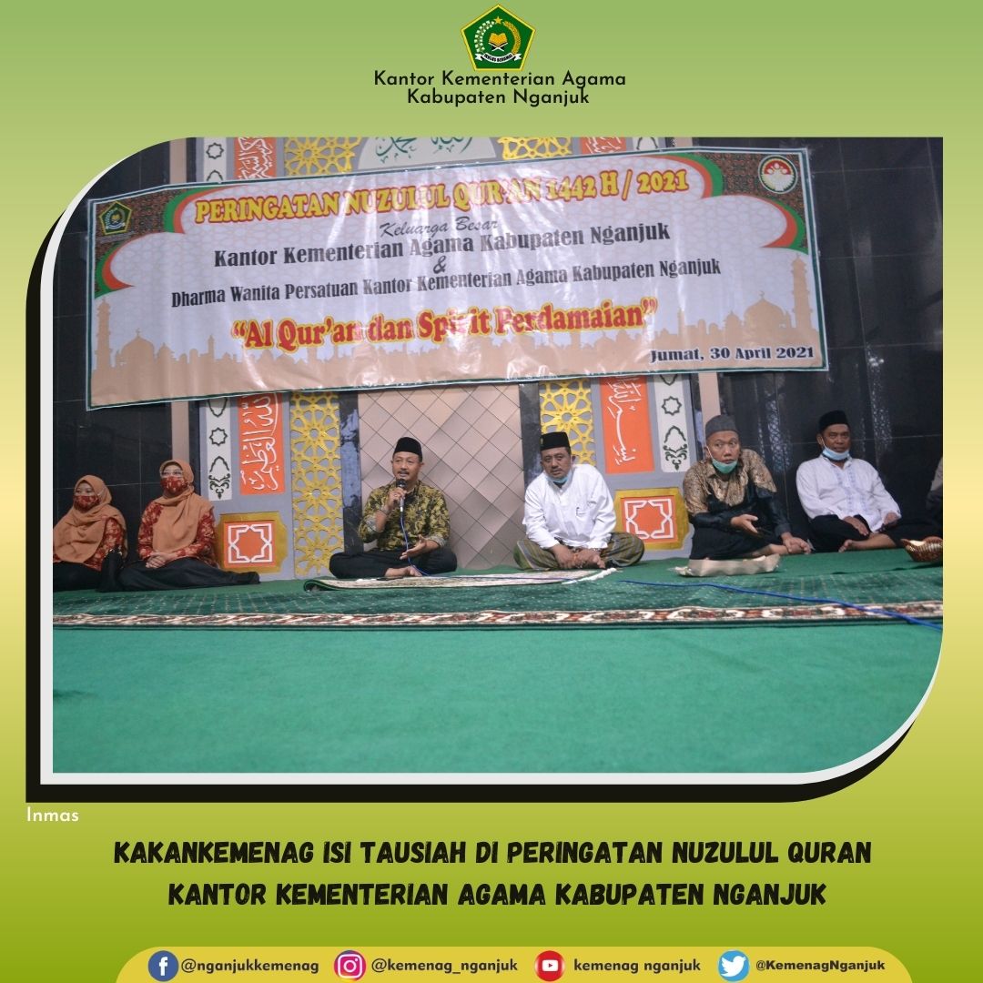 Peringatan Nuzulul Quran, Kemenag dan DWP Kabupaten Nganjuk Gelar Khataman Al Quran