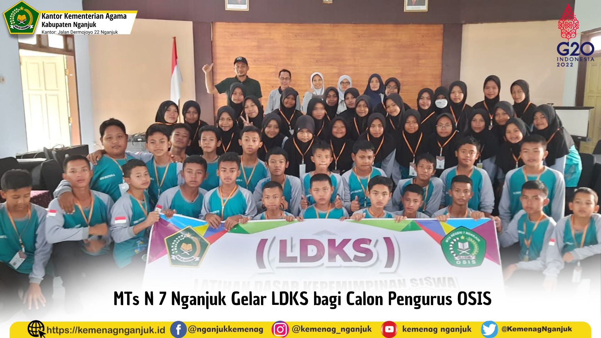 MTs N 7 Nganjuk Gelar LDKS bagi Calon Pengurus OSIS