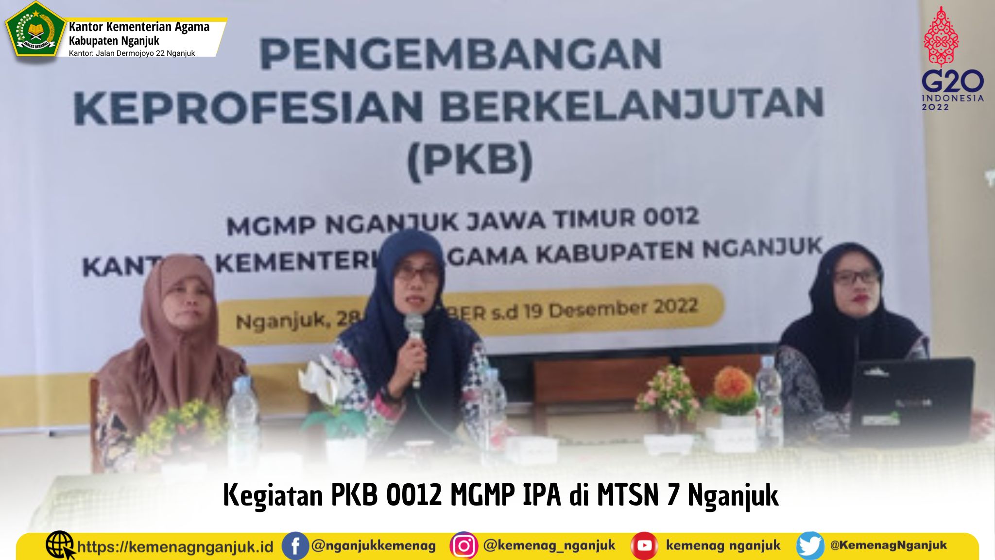 Kegiatan PKB 0012 MGMP IPA di MTSN 7 Nganjuk