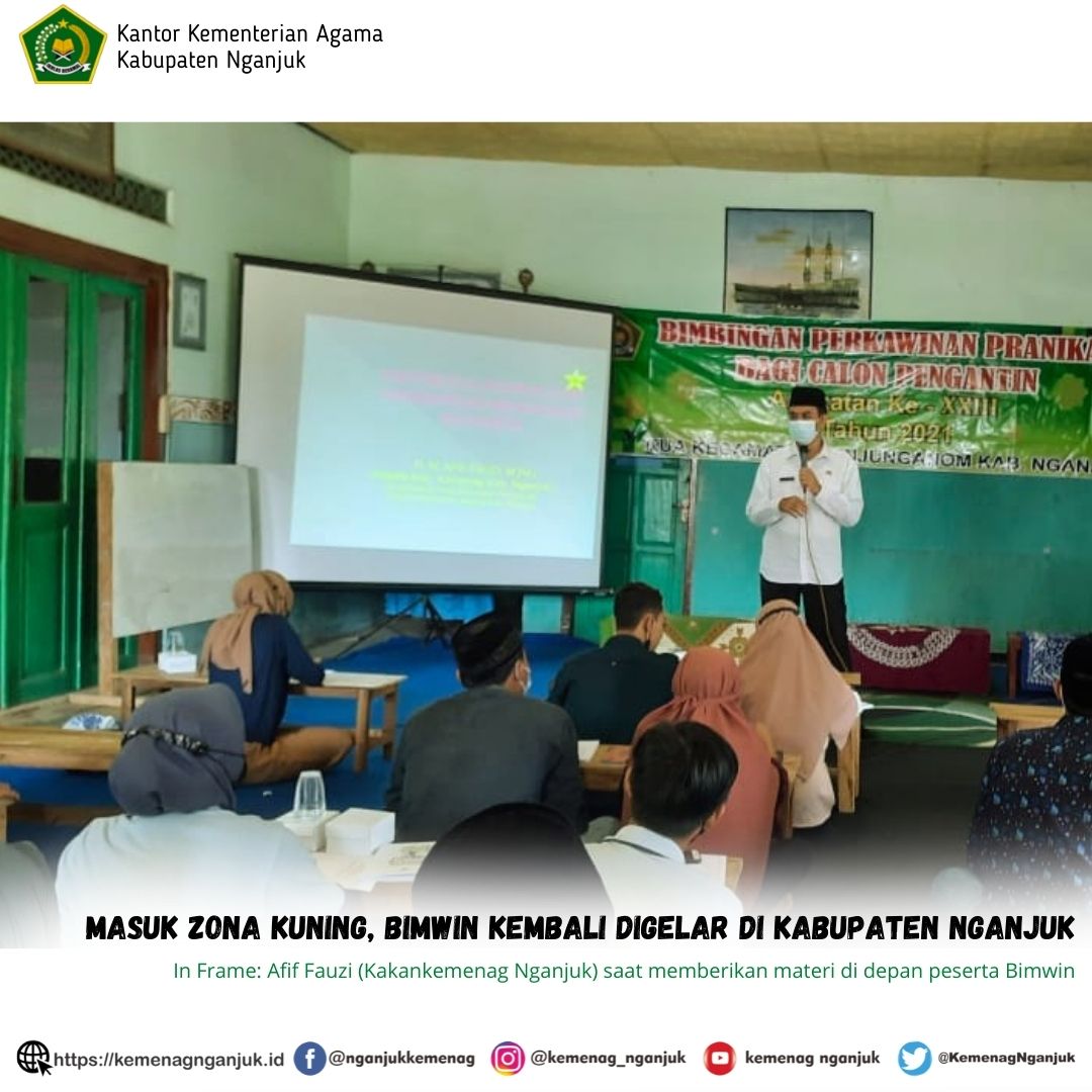 Masuk Zona Kuning, Bimwin Kembali Digelar di Kabupaten Nganjuk