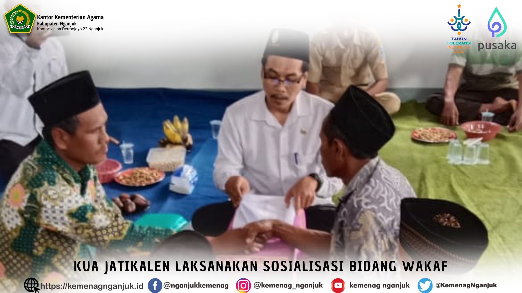 KUA JATIKALEN LAKSANAKAN SOSIALISASI BIDANG WAKAF 