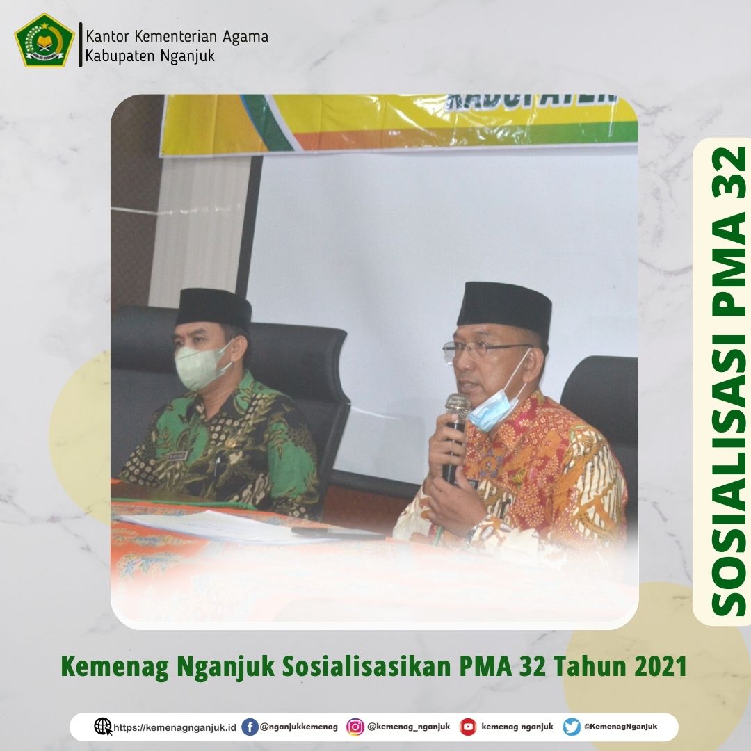 Kemenag Nganjuk Sosialisasikan PMA 32 Tahun 2021