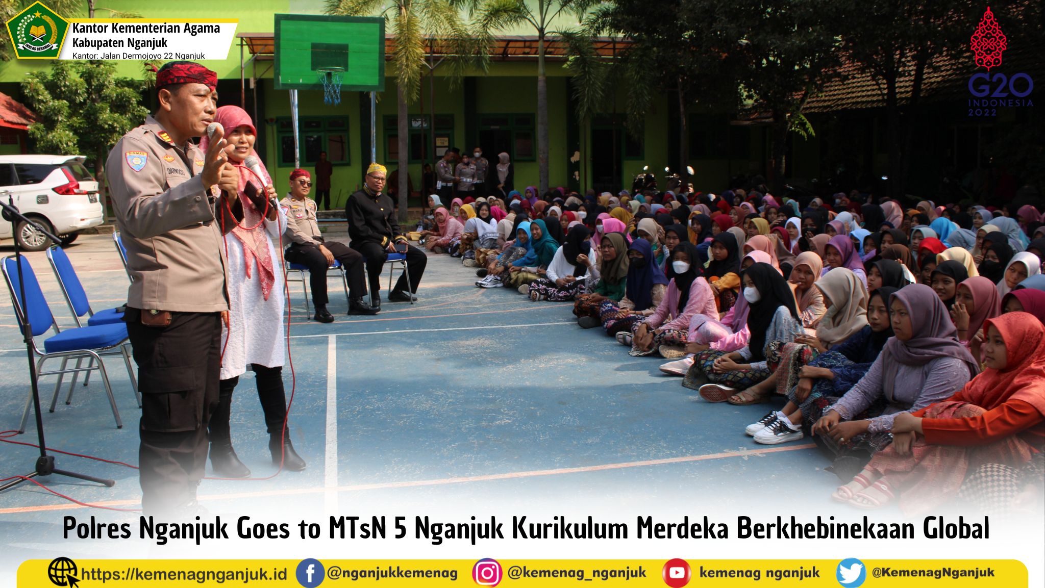 Polres Nganjuk Goes to MTsN 5 Nganjuk Kurikulum Merdeka Berkhebinekaan Global