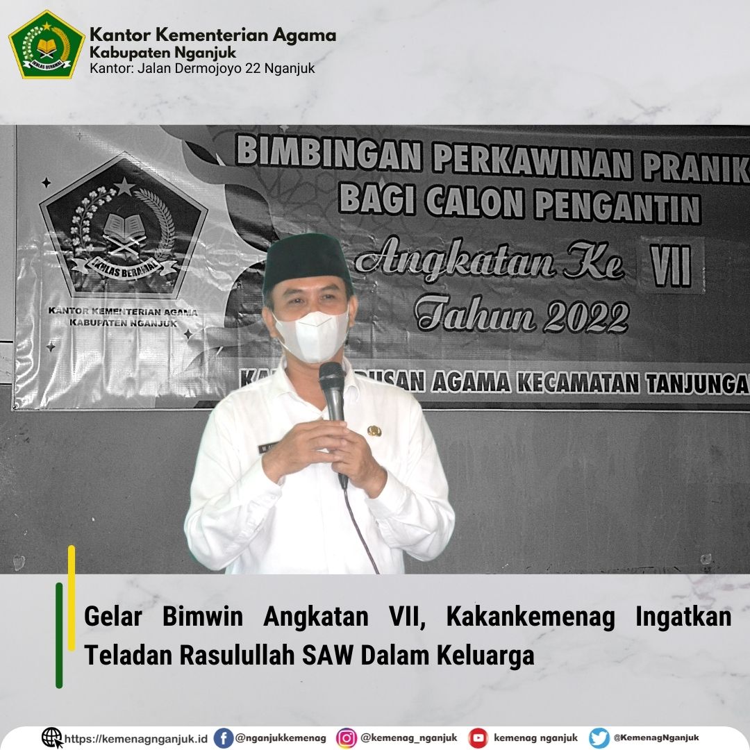 Gelar Bimwin Angkatan VII, Kakankemenag Ingatkan Teladan Rasulullah SAW Dalam Keluarga