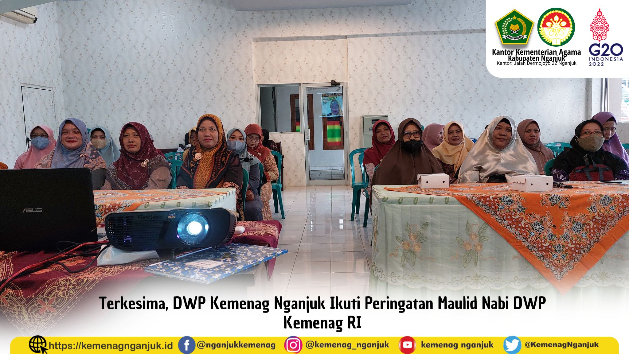 Terkesima, DWP Kemenag Nganjuk Ikuti Peringatan Maulid Nabi DWP Kemenag RI