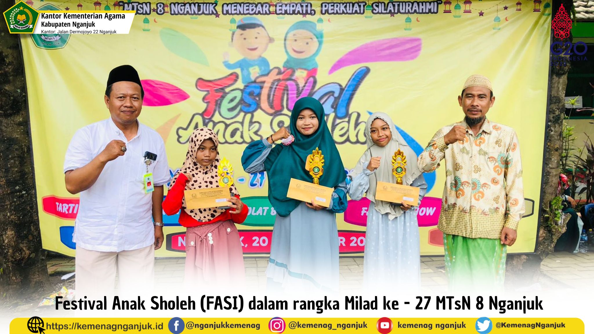 Festival Anak Sholeh (FASI) dalam rangka Milad ke - 27 MTsN 8 Nganjuk