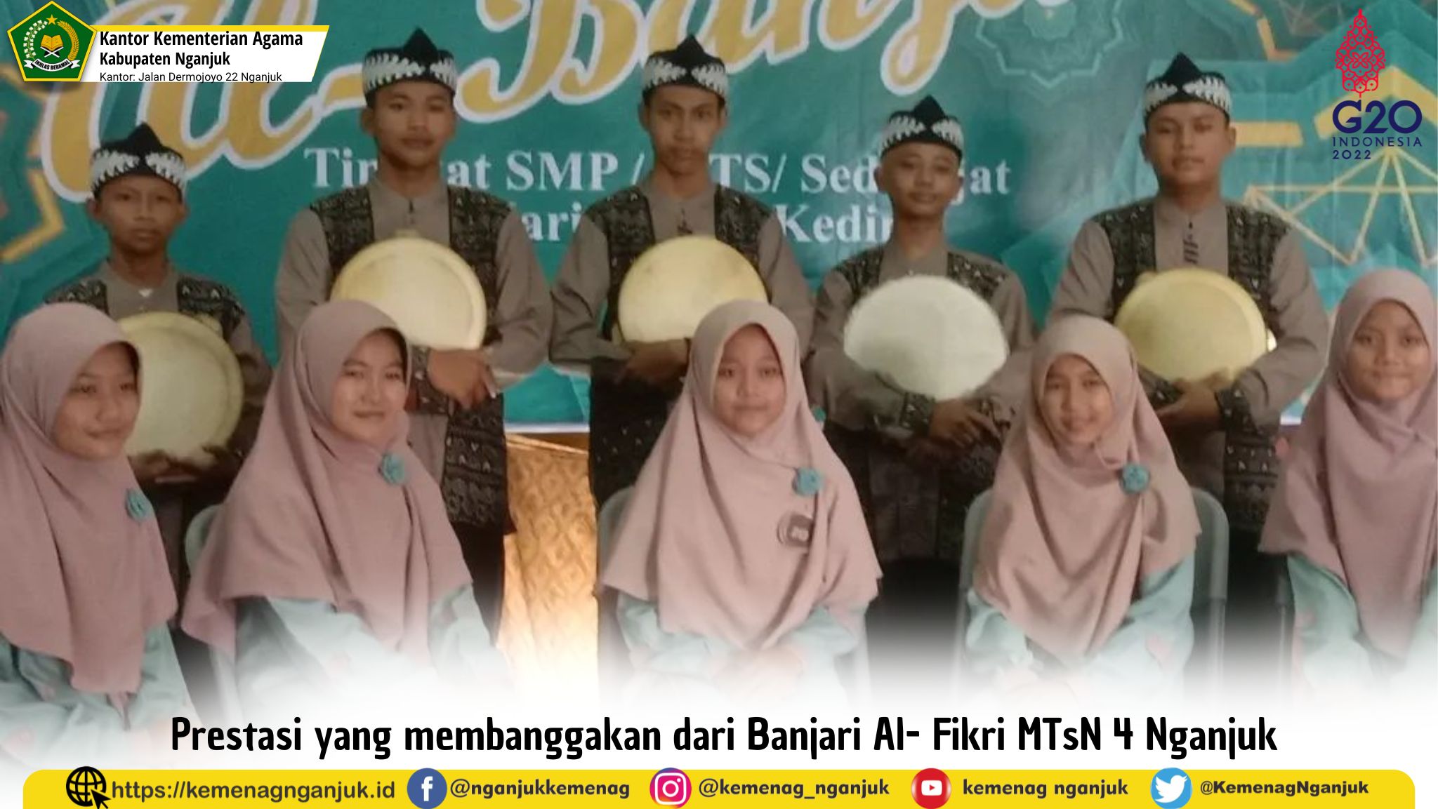 Prestasi yang membanggakan dari Banjari Al- Fikri MTsN 4 Nganjuk