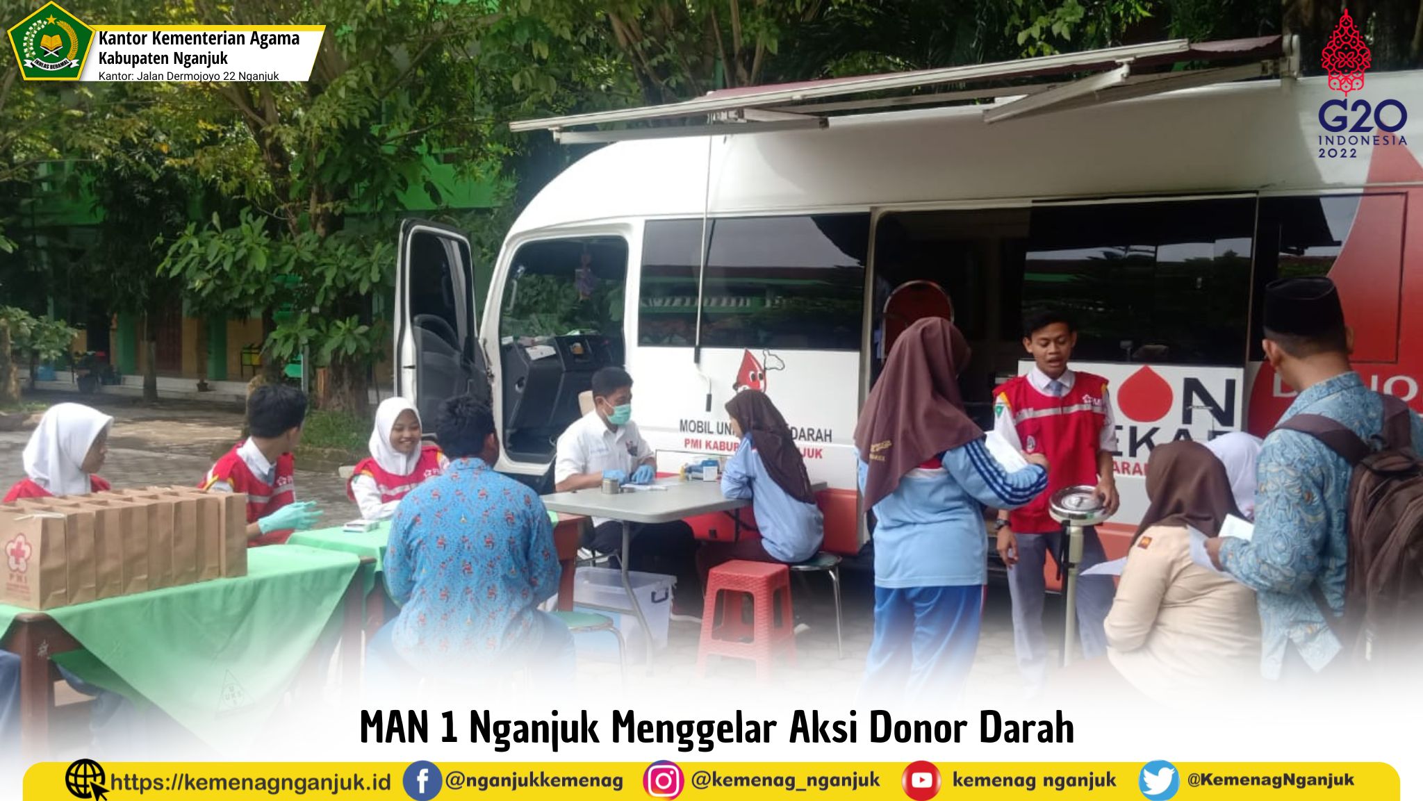 MAN 1 Nganjuk Menggelar Aksi Donor Darah