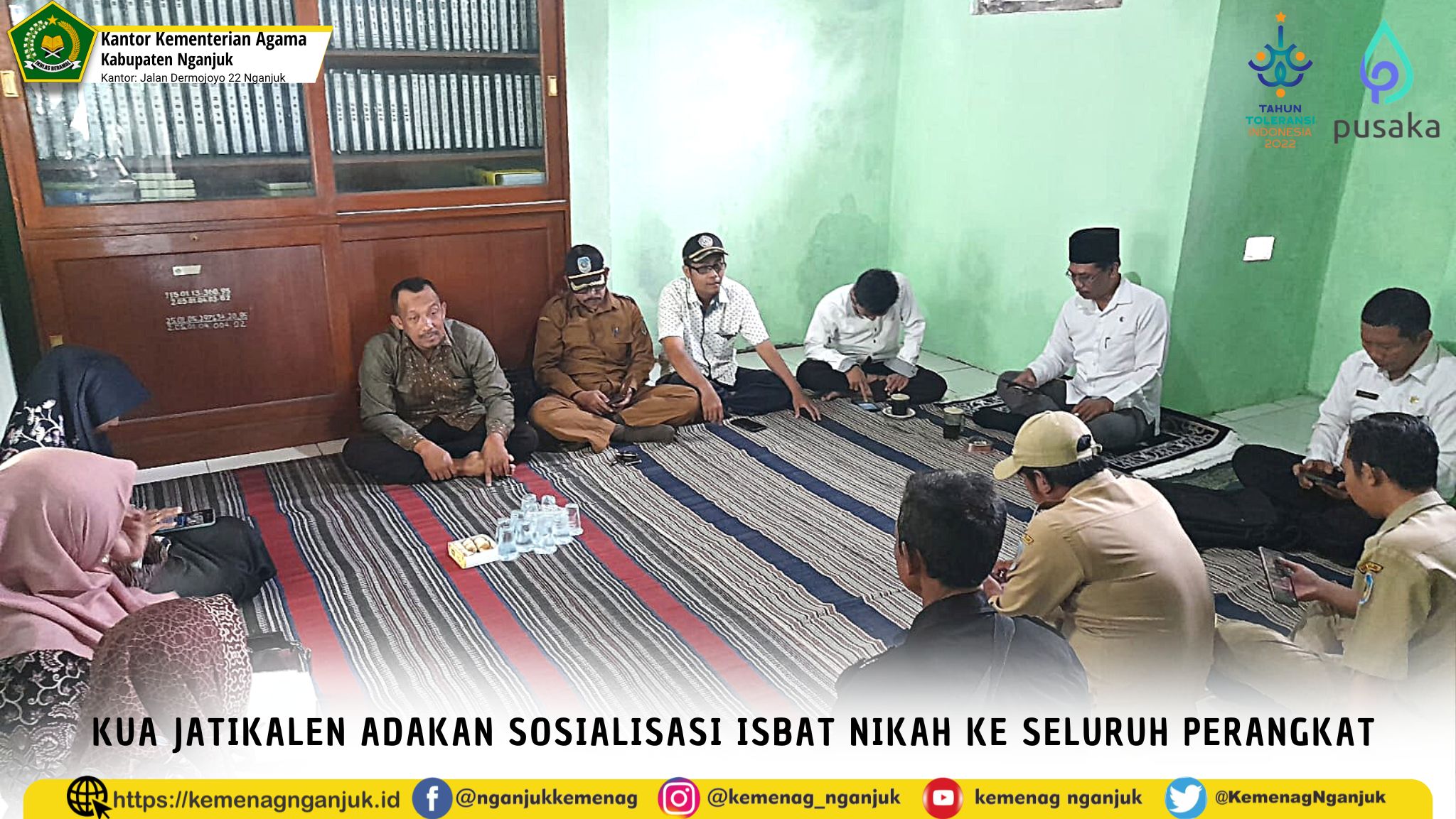 KUA JATIKALEN ADAKAN SOSIALISASI ISBAT NIKAH KE SELURUH PERANGKAT