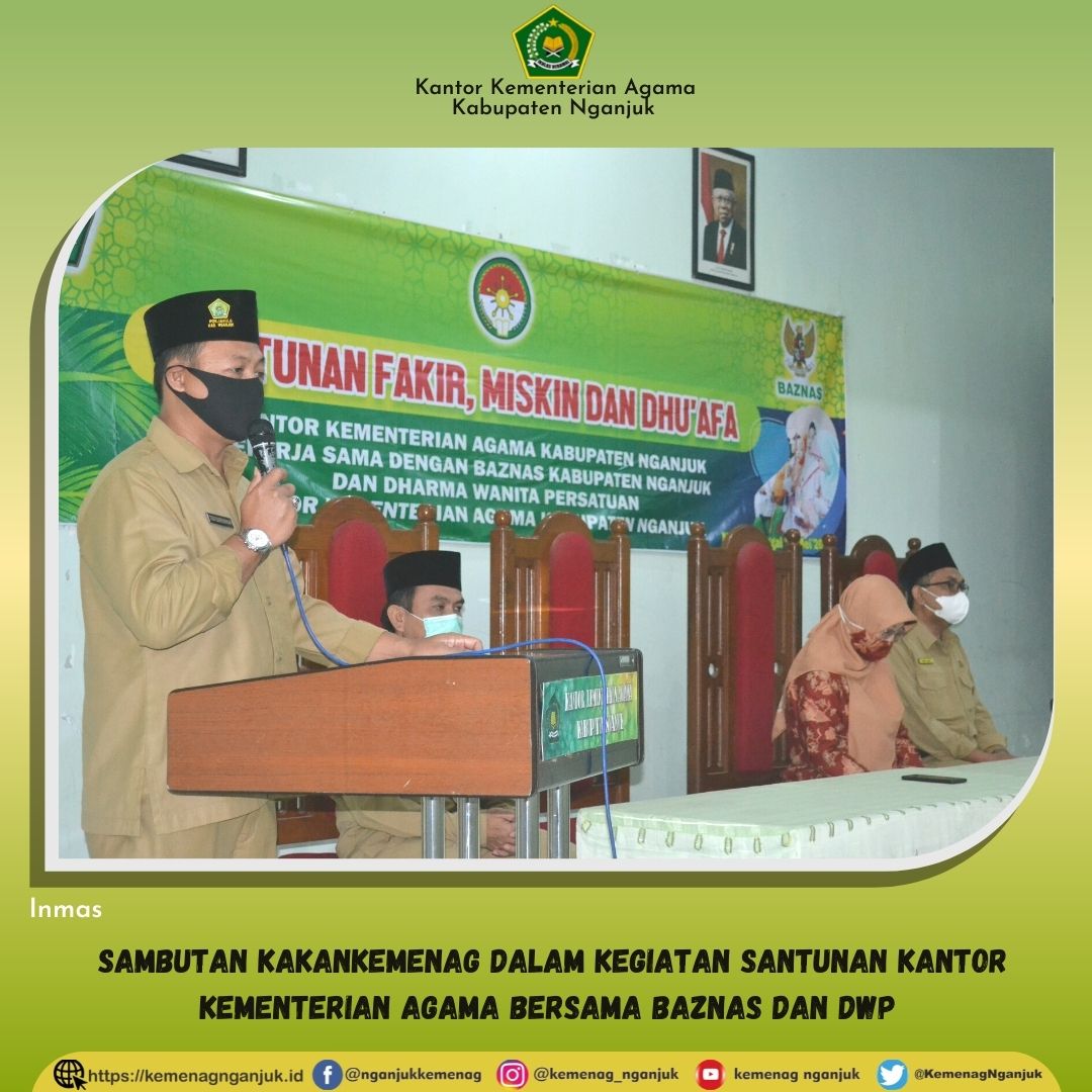 Santunan Keluarga Rudhatul Athfal Bersama BAZNAS dan DWP Kementerain Agama Kabupaten Nganjuk