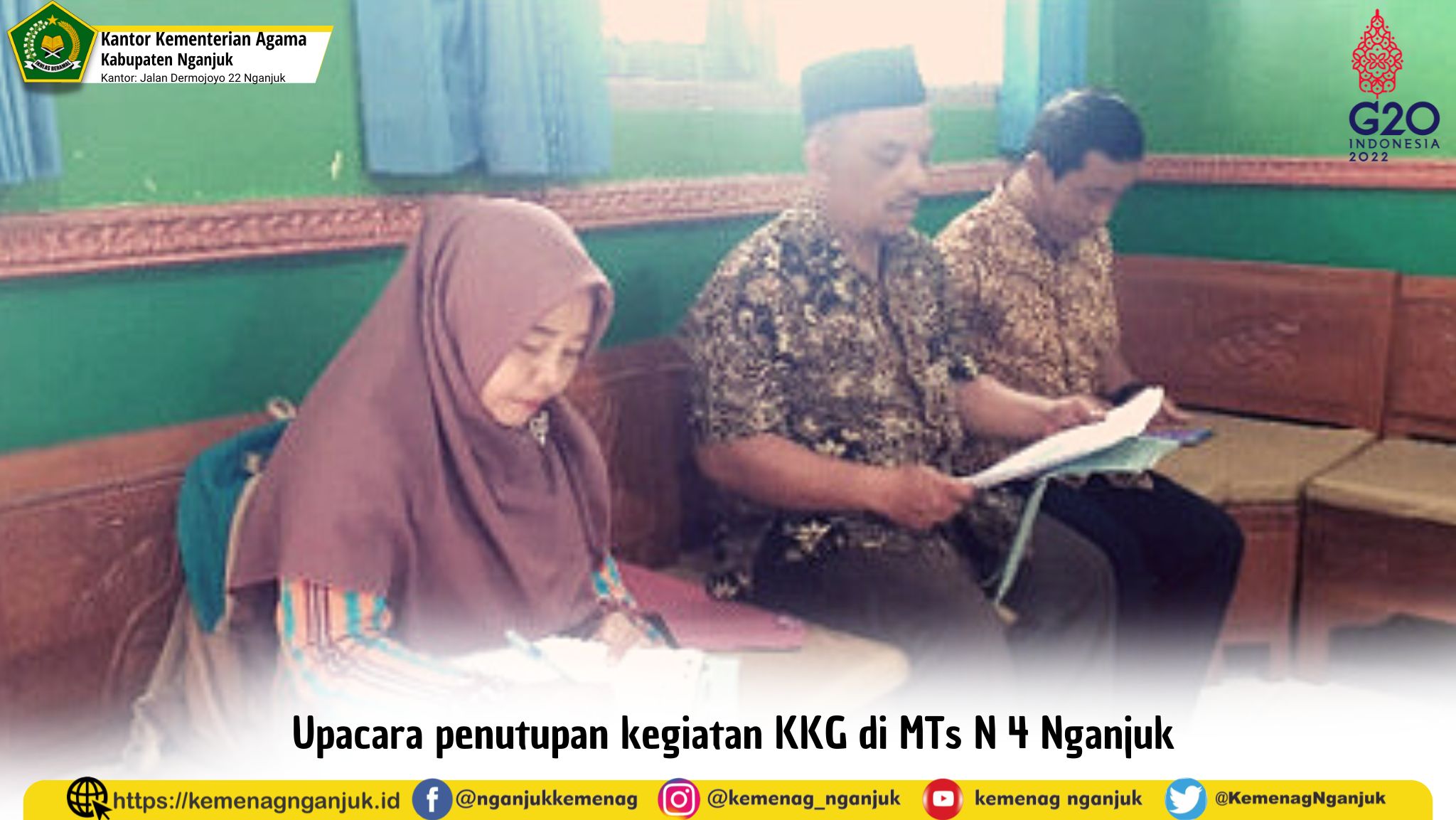 Pemantauan penyelenggaraan PAS Ganjil di MTsN 2 Nganjuk