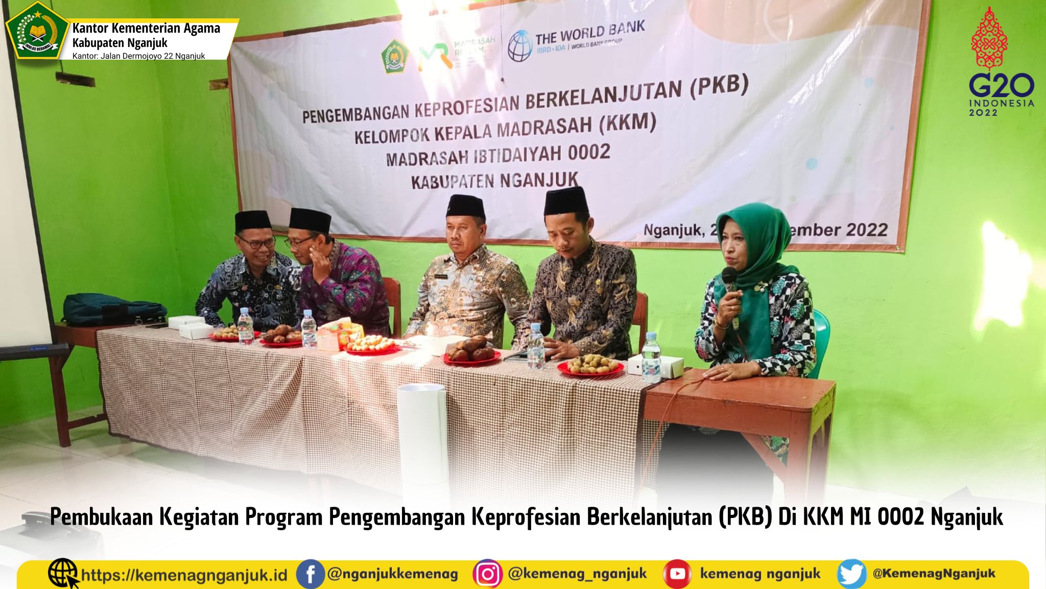 Pembukaan Kegiatan Program Pengembangan Keprofesian Berkelanjutan (PKB) Di KKM MI 0002 Nganjuk