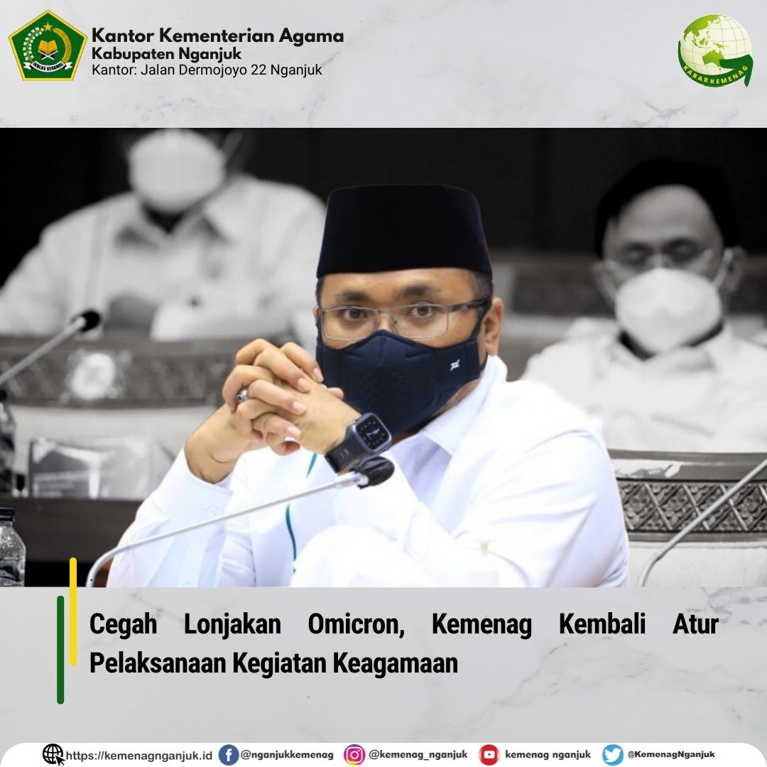 Cegah Lonjakan Omicron, Kemenag Kembali Atur Pelaksanaan Kegiatan Keagamaan
