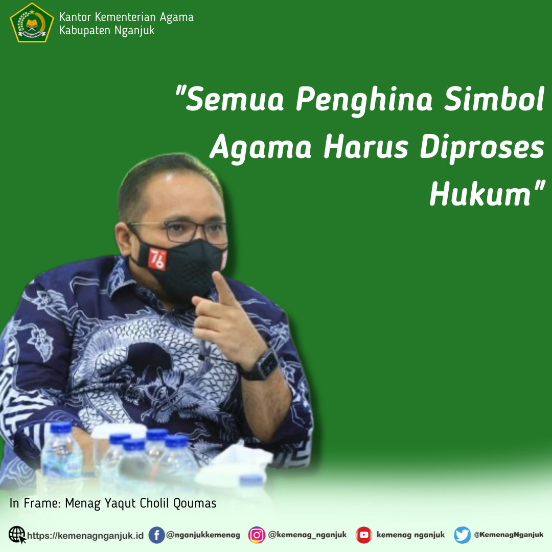 Menag Yaqut: Semua Penghina Simbol Agama Harus Diproses Hukum