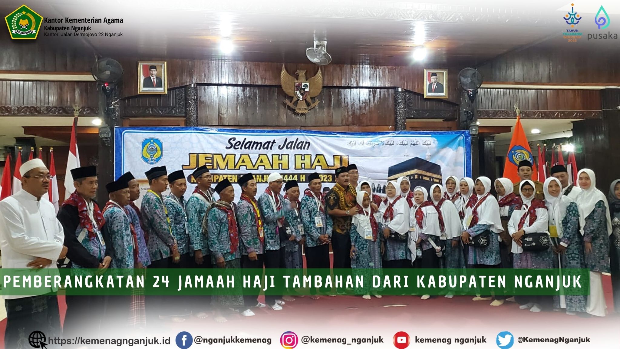 Lagi, Nganjuk berangkatkan 24 Jamaah Haji Tambahan