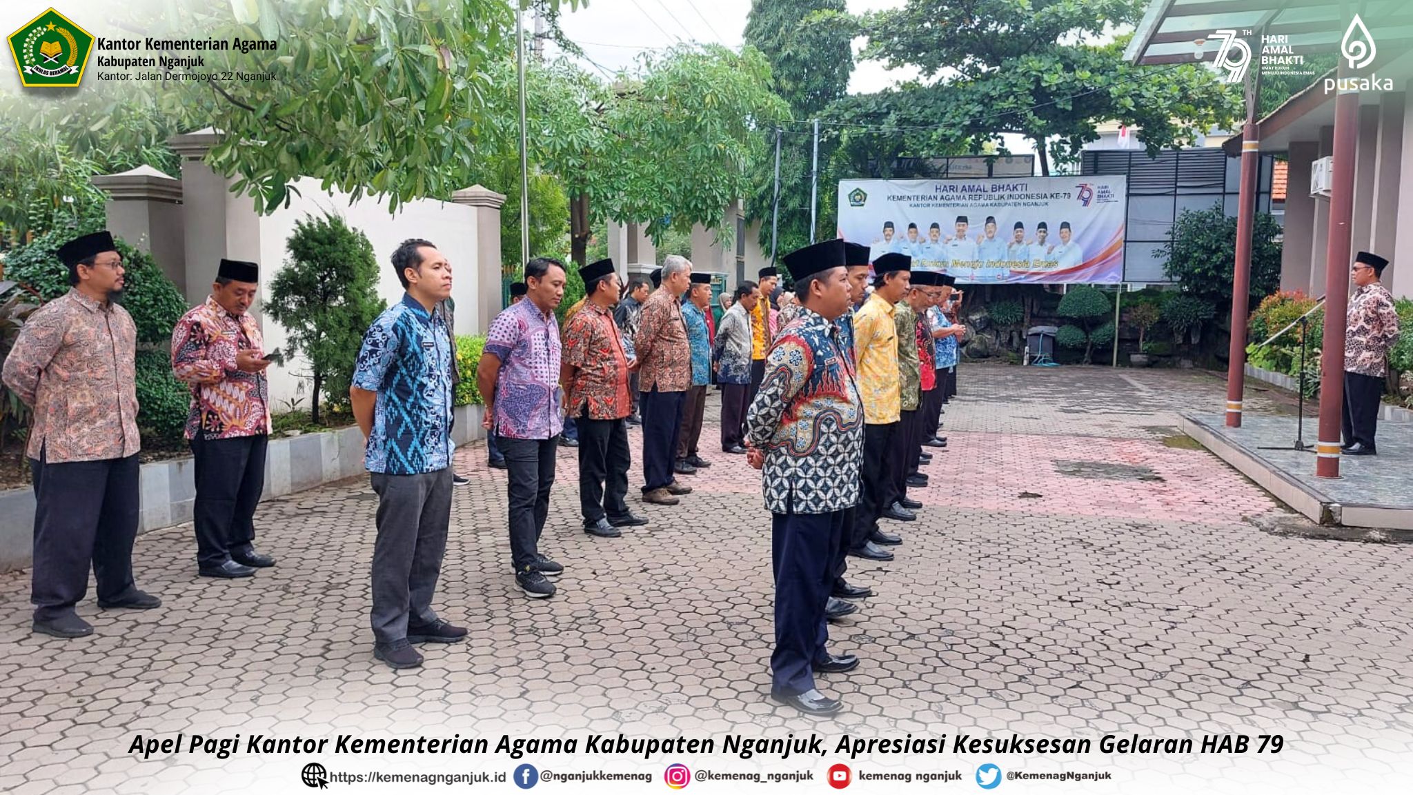 Apel Pagi Kantor Kementerian Agama Kabupaten Nganjuk, Apresiasi Kesuksesan Gelaran HAB  79