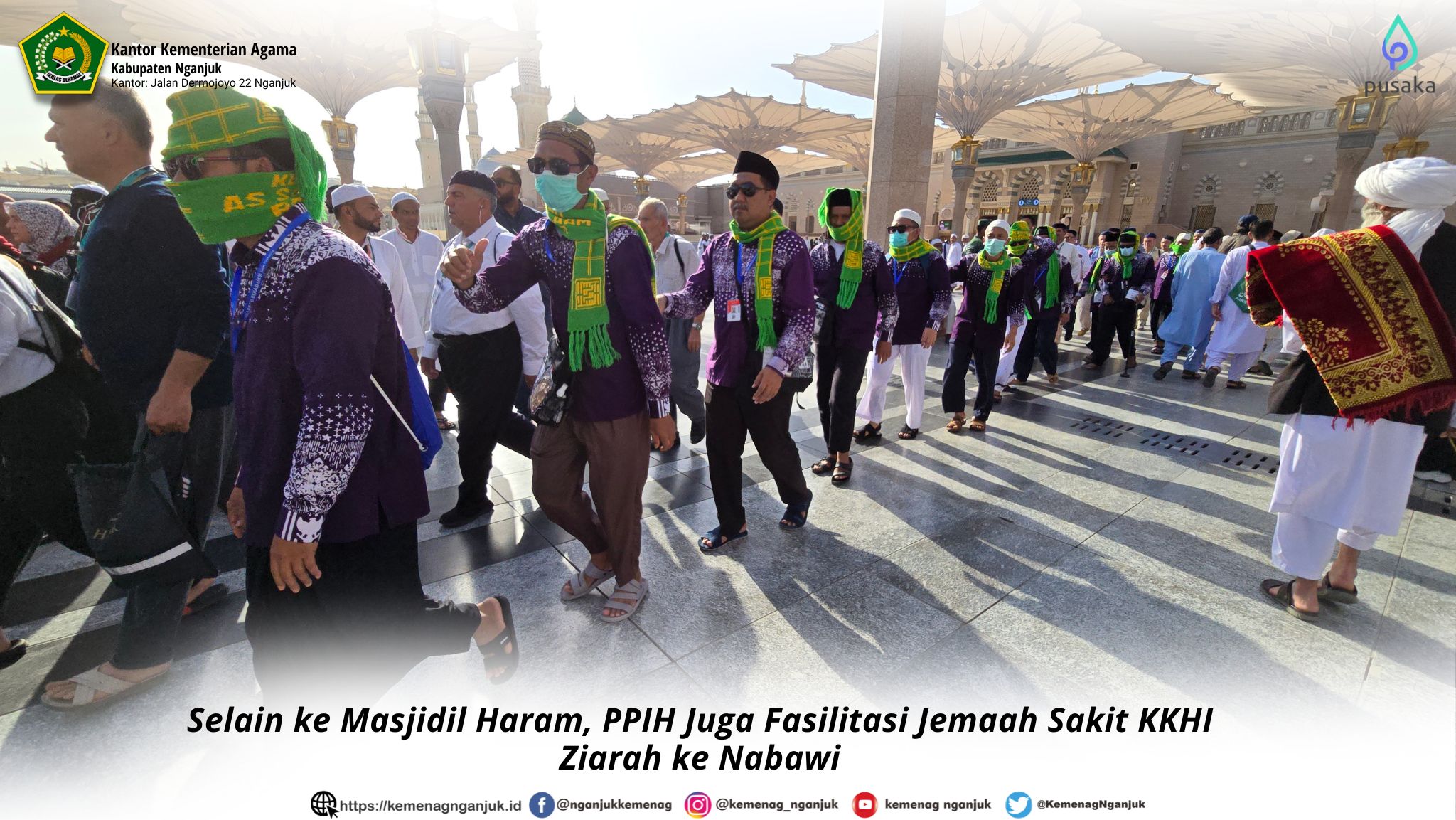 Selain ke Masjidil Haram, PPIH Juga Fasilitasi Jemaah Sakit KKHI Ziarah ke Nabawi