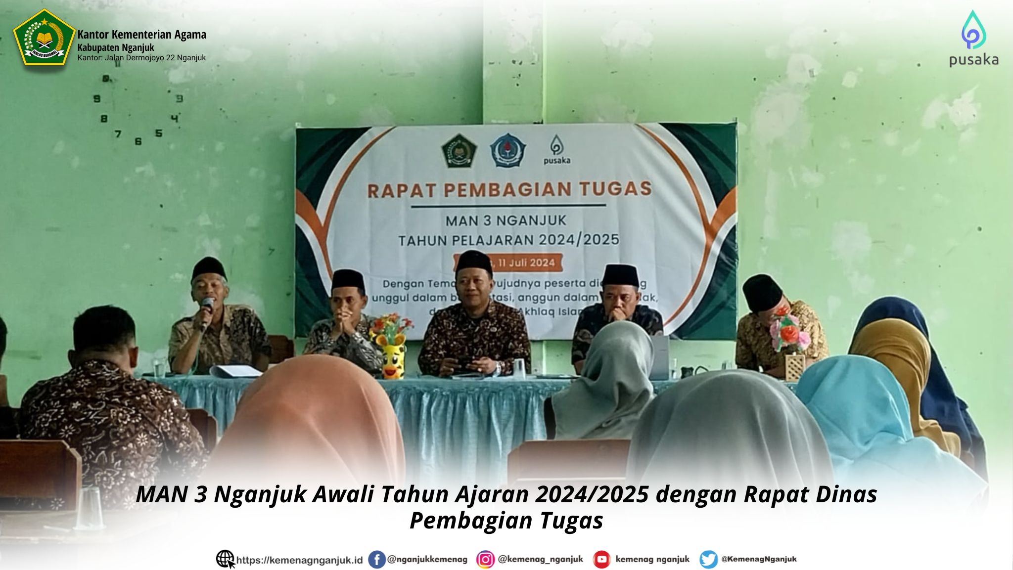 MAN 3 Nganjuk Awali Tahun Ajaran 2024/2025 dengan Rapat Dinas Pembagian Tugas