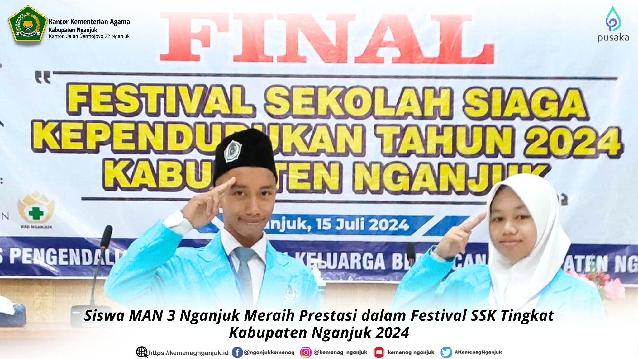 Siswa MAN 3 Nganjuk Meraih Prestasi dalam Festival SSK Tingkat Kabupaten Nganjuk 2024