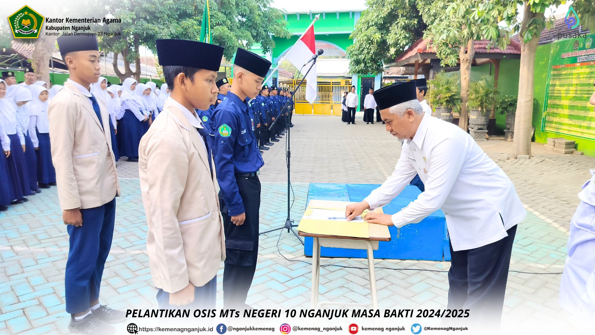 PELANTIKAN OSIS MTs NEGERI 10 NGANJUK MASA BAKTI 2024/2025