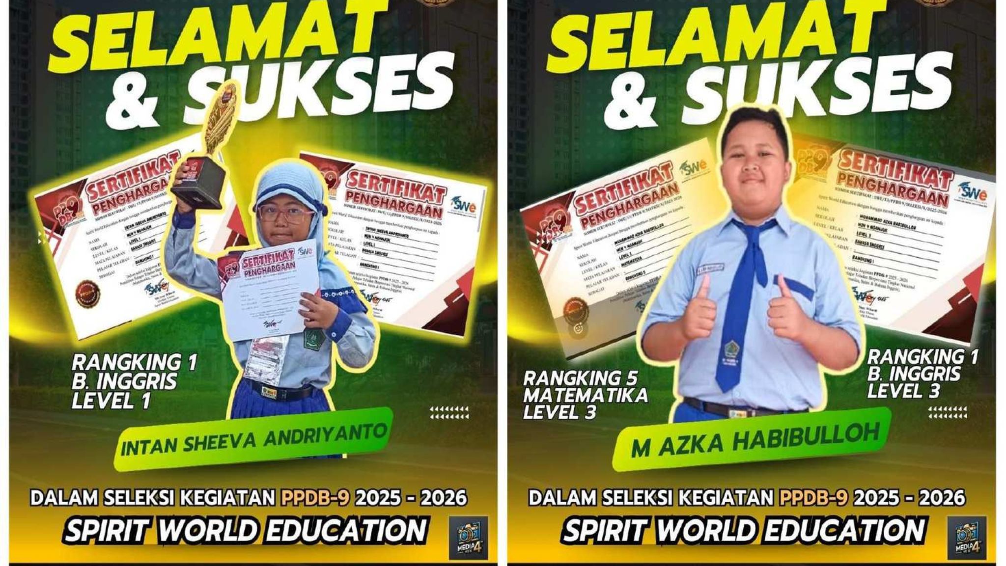 Siswa MIN 4 Nganjuk Raih Prestasi di Ajang Spirit World Education 2025-2026