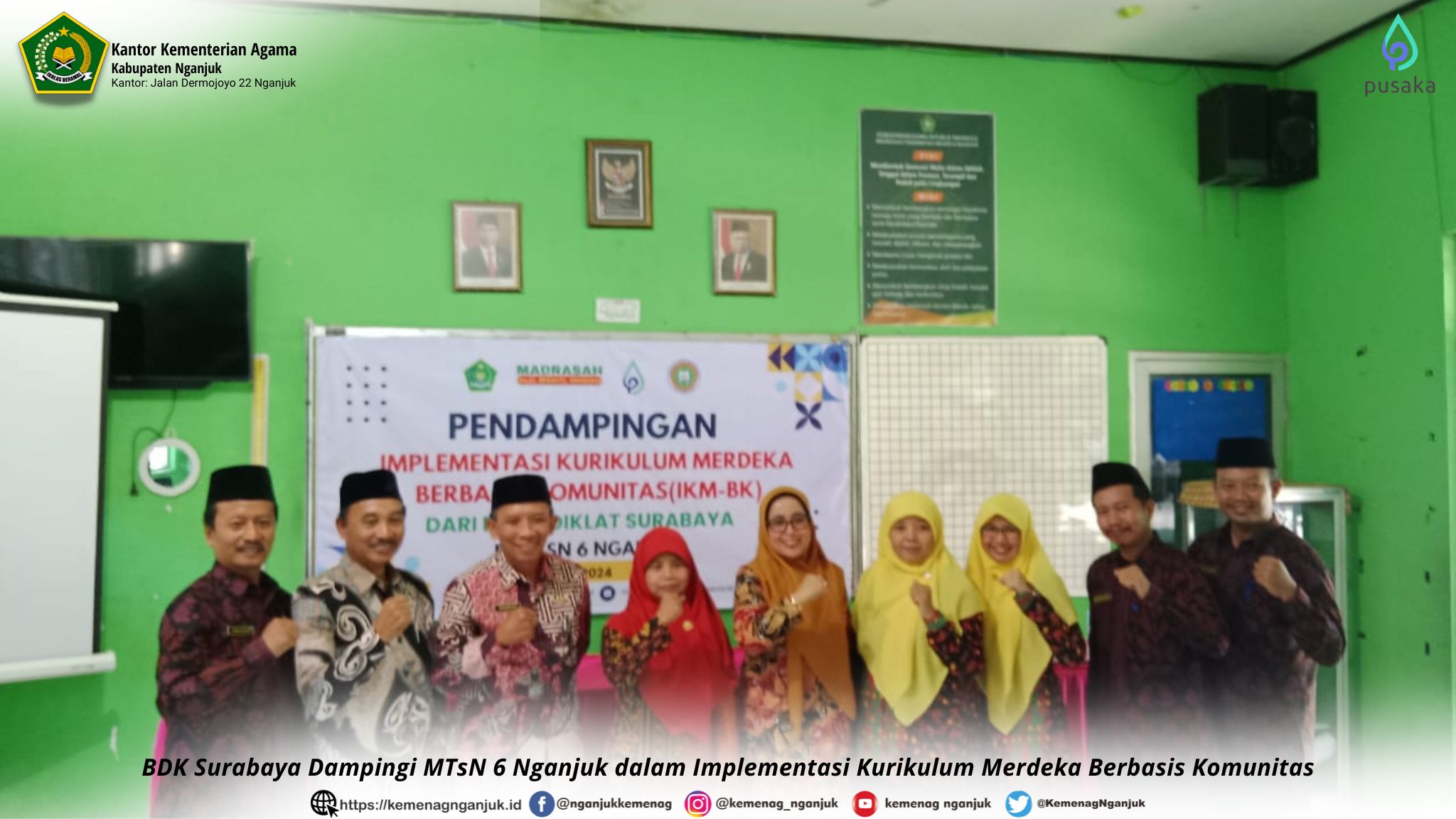 BDK Surabaya Dampingi MTsN 6 Nganjuk dalam Implementasi Kurikulum Merdeka Berbasis Komunitas