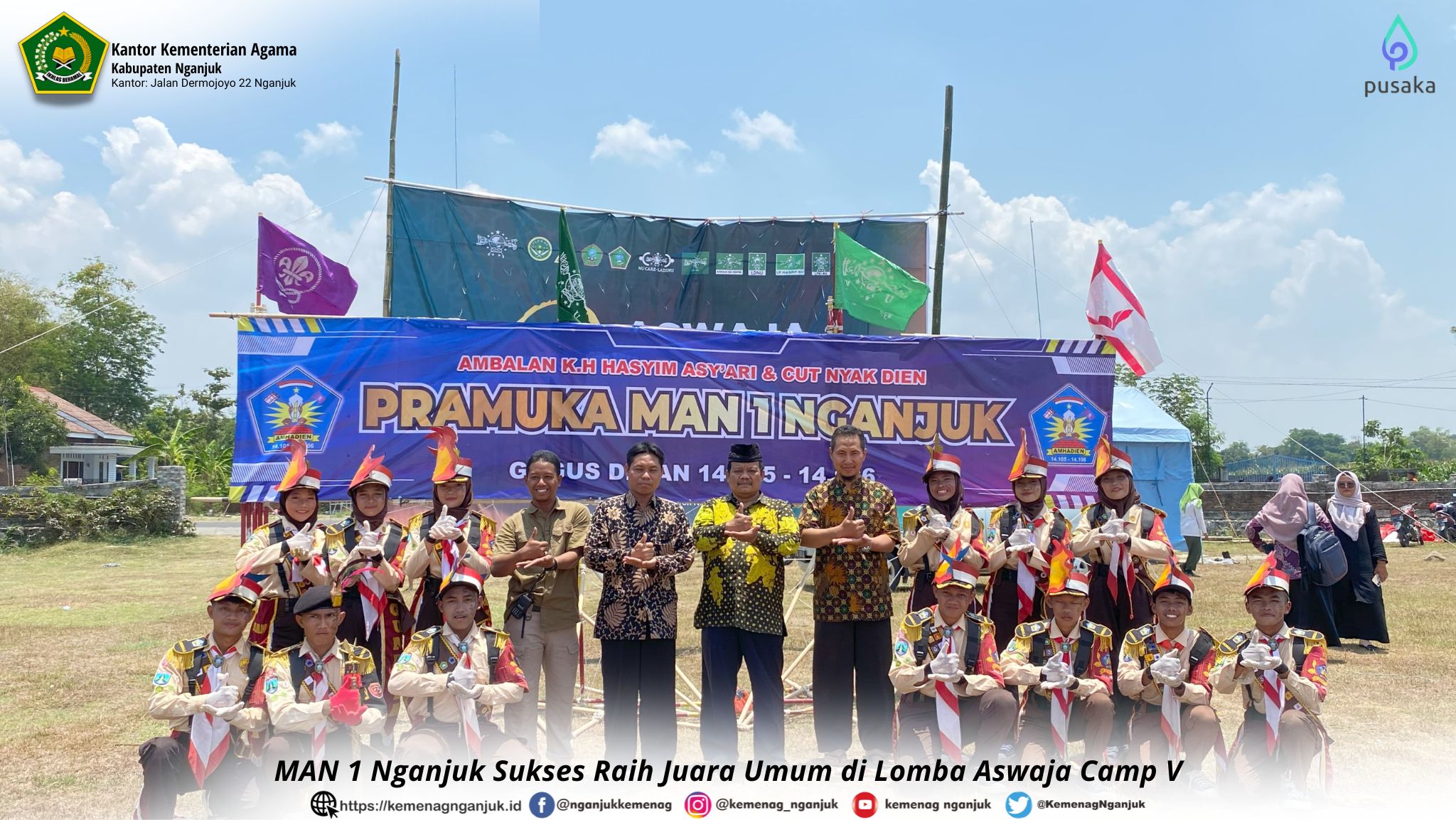 MAN 1 Nganjuk Sukses Raih Juara Umum di Lomba Aswaja Camp V