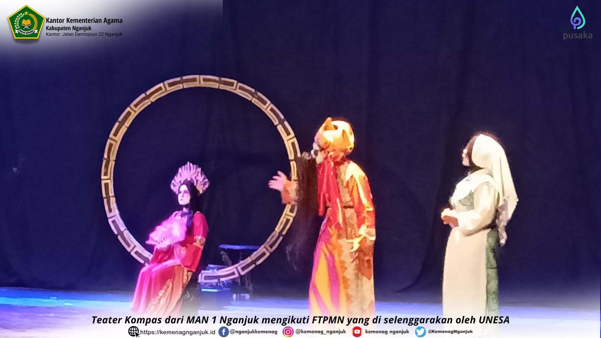 Teater Kompas dari MAN 1 Nganjuk mengikuti FTPMN yang di selenggarakan oleh UNESA