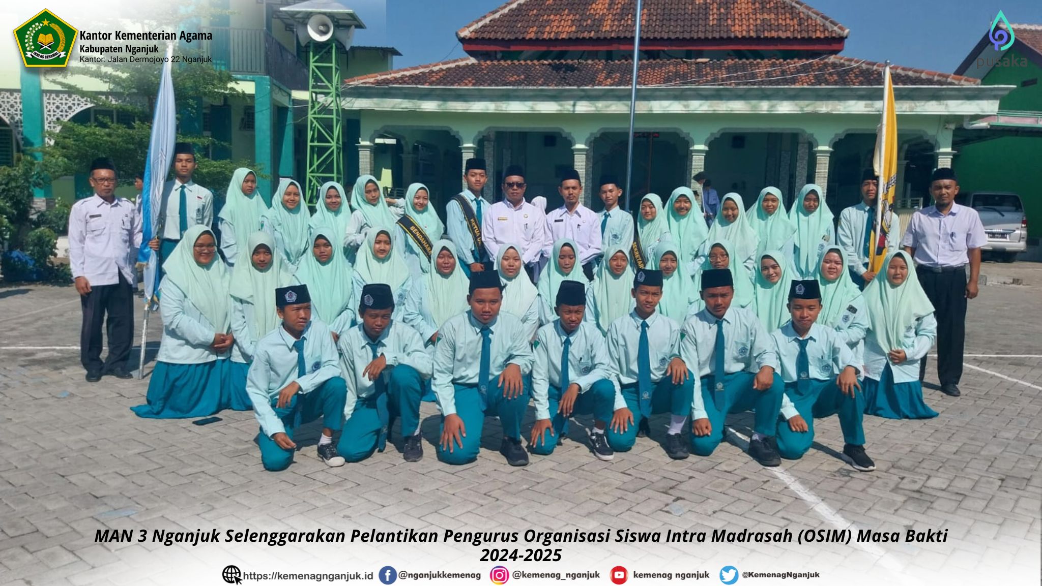 MAN 3 Nganjuk Selenggarakan Pelantikan Pengurus Organisasi Siswa Intra Madrasah Masa Bakti 24/25