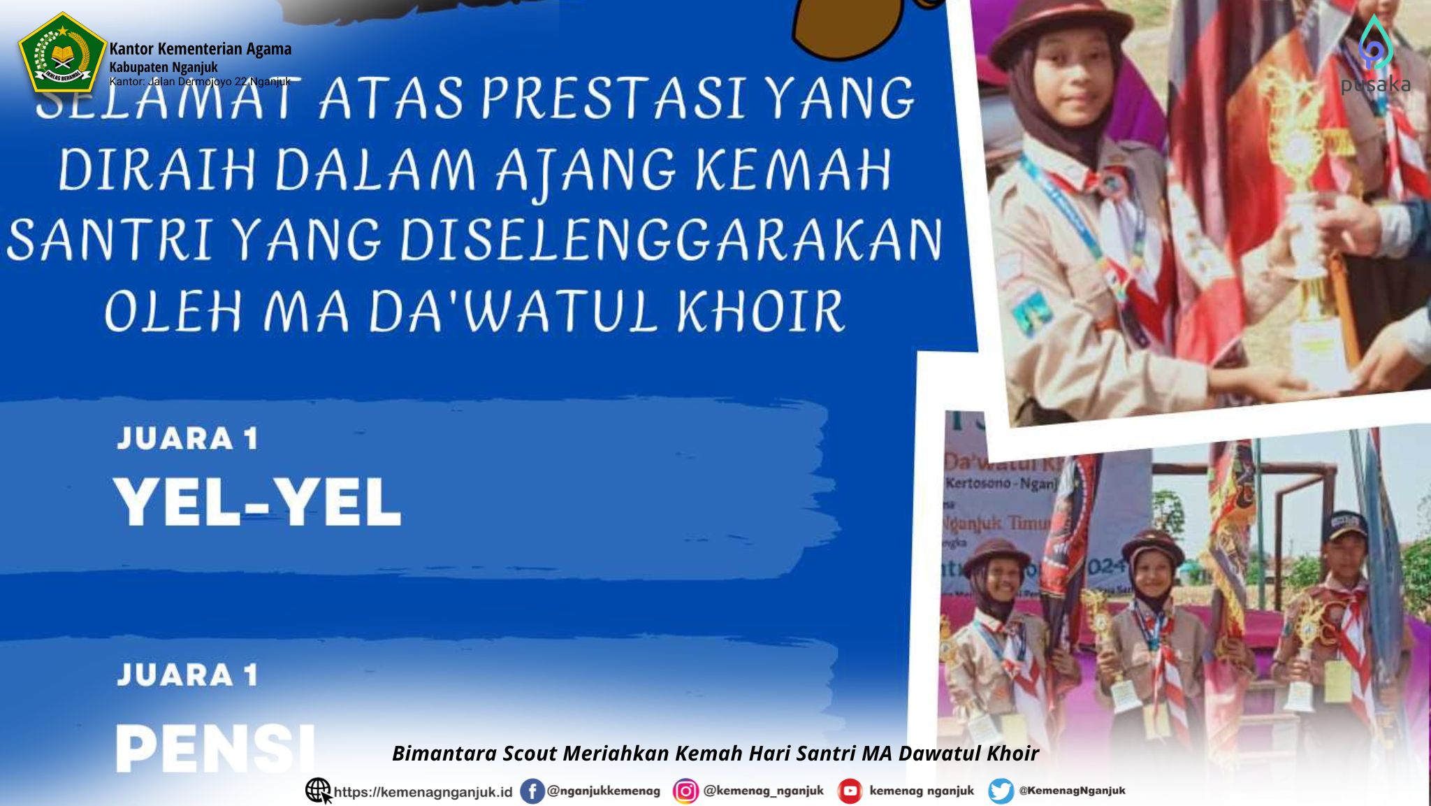 Bimantara Scout Meriahkan Kemah Hari Santri MA Dawatul Khoir
