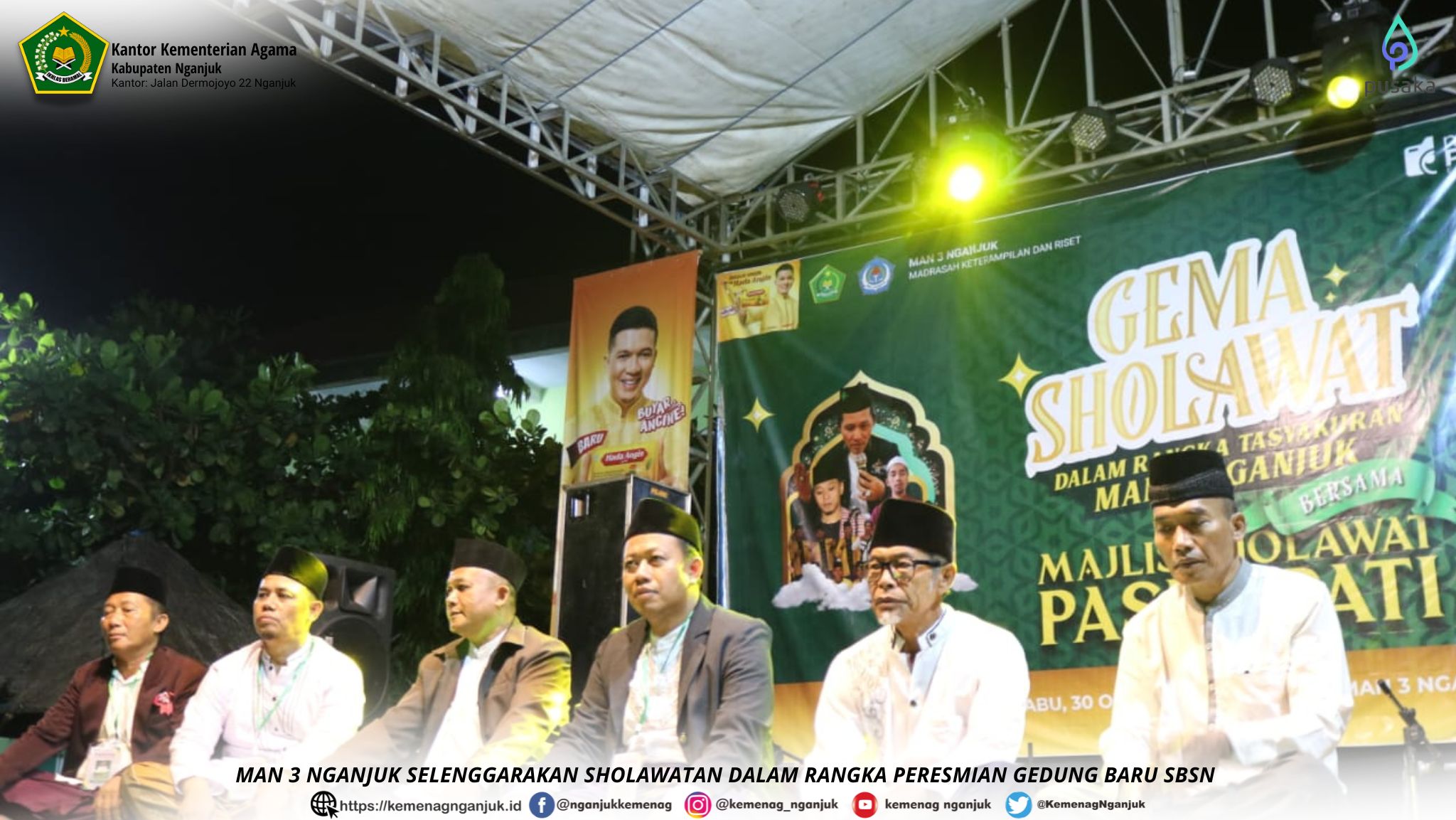 MAN 3 NGANJUK SELENGGARAKAN SHOLAWATAN DALAM RANGKA PERESMIAN GEDUNG BARU SBSN