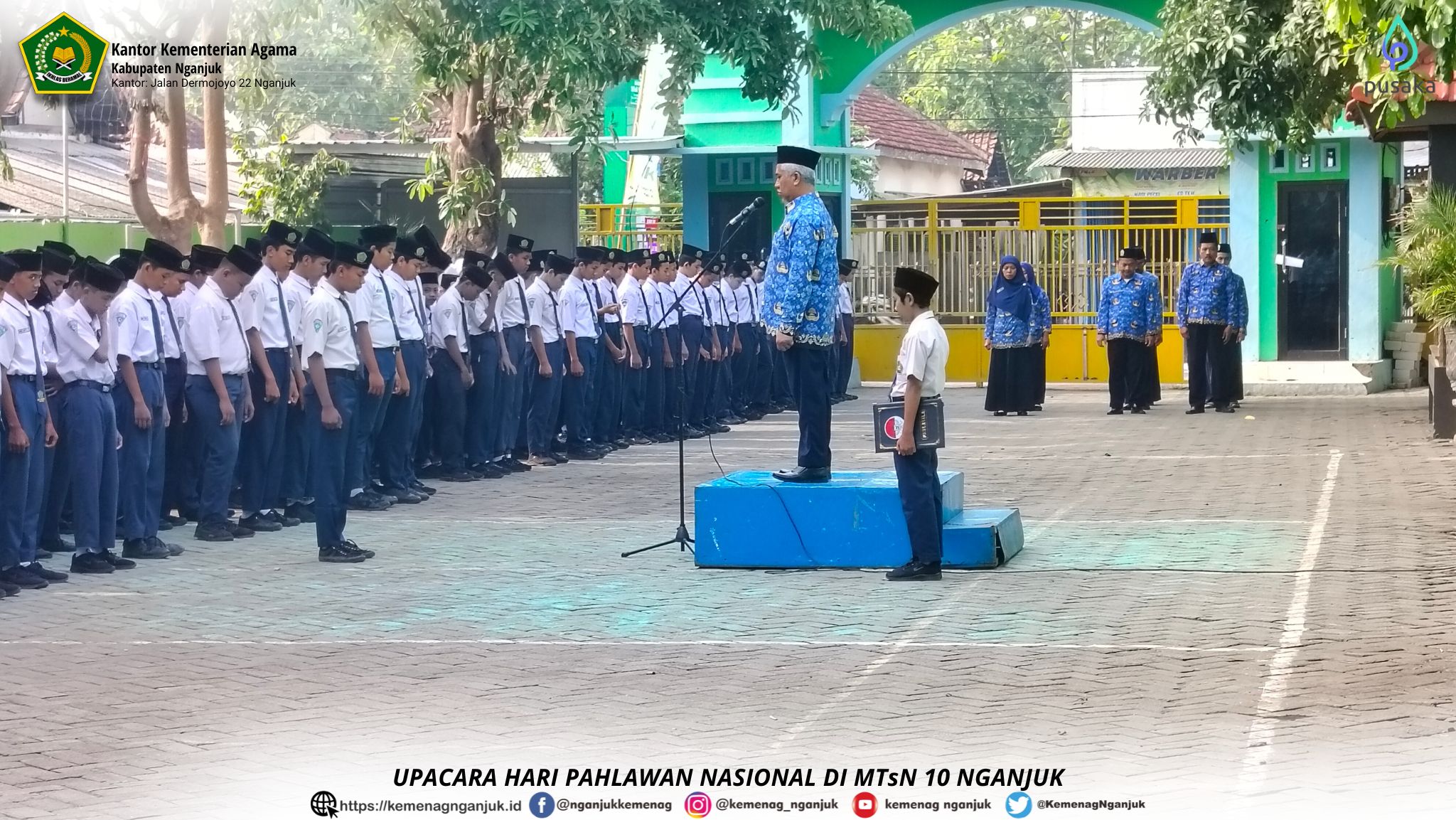 UPACARA HARI PAHLAWAN NASIONAL DI MTsN 10 NGANJUK