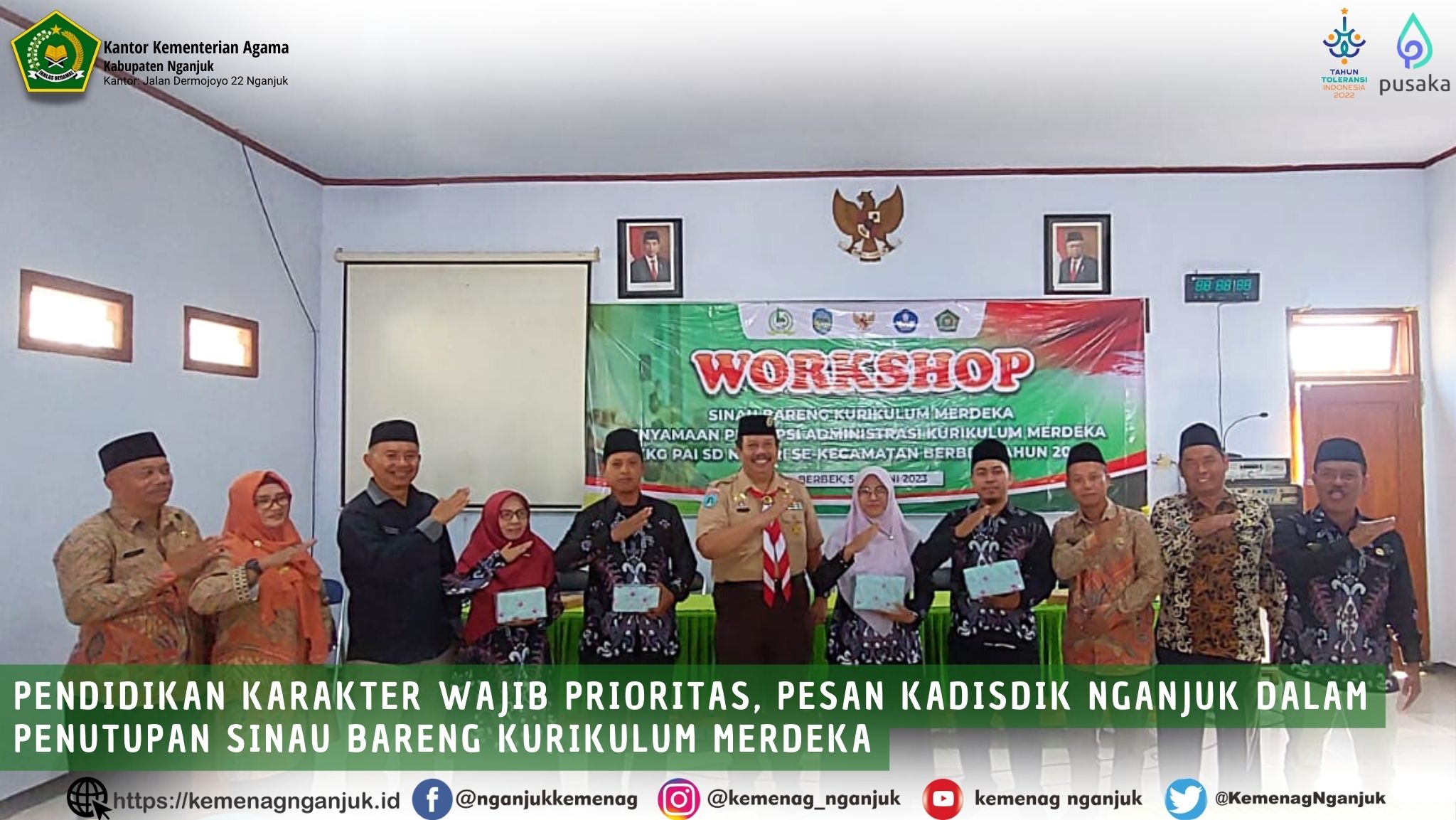 Penutupan Workshop IKM, Kadisdik Nganjuk Tegaskan Pendidikan Karakter Wajib Prioritas