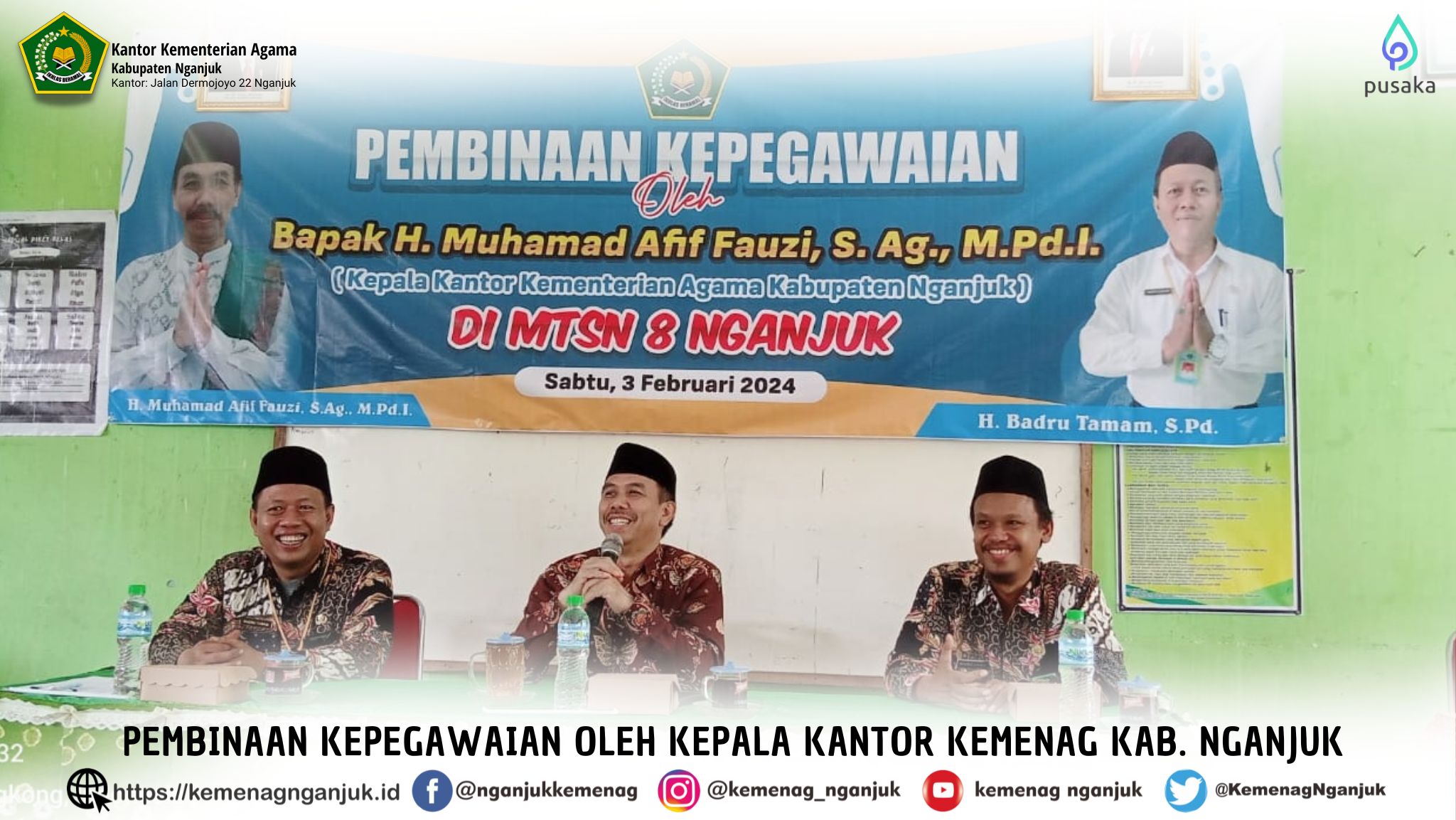 Pembinaan kepegawaian oleh Kepala Kantor Kemenag kab. Nganjuk