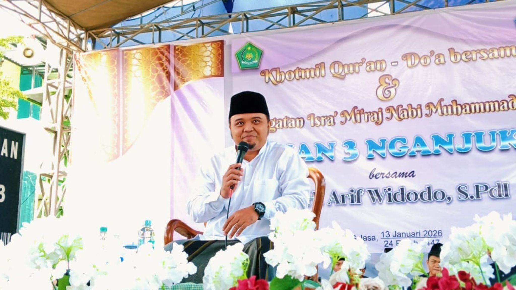 MAN 3 Nganjuk Gelar Puncak Milad melalui Khotmil Quran, Doa Bersama, dan Peringatan Isra Miraj