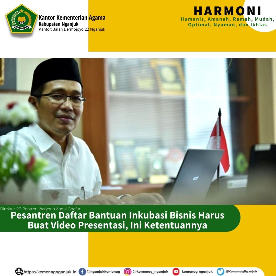 Pesantren Daftar Bantuan Inkubasi Bisnis Harus Buat Video Presentasi, Ini Ketentuannya