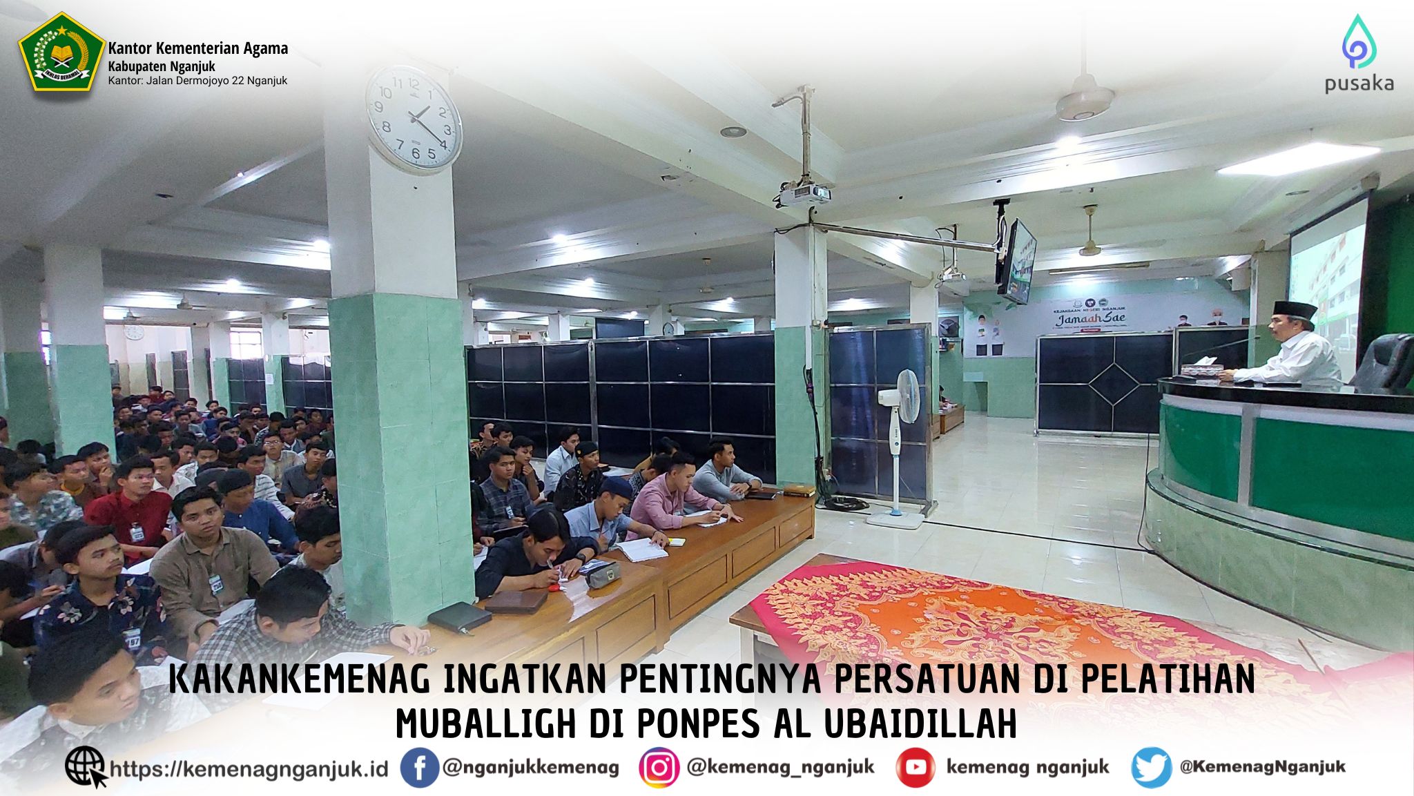 Kakankemenag Ingatkan Pentingnya Persatuan di Pelatihan Muballigh di Ponpes Al Ubaidah