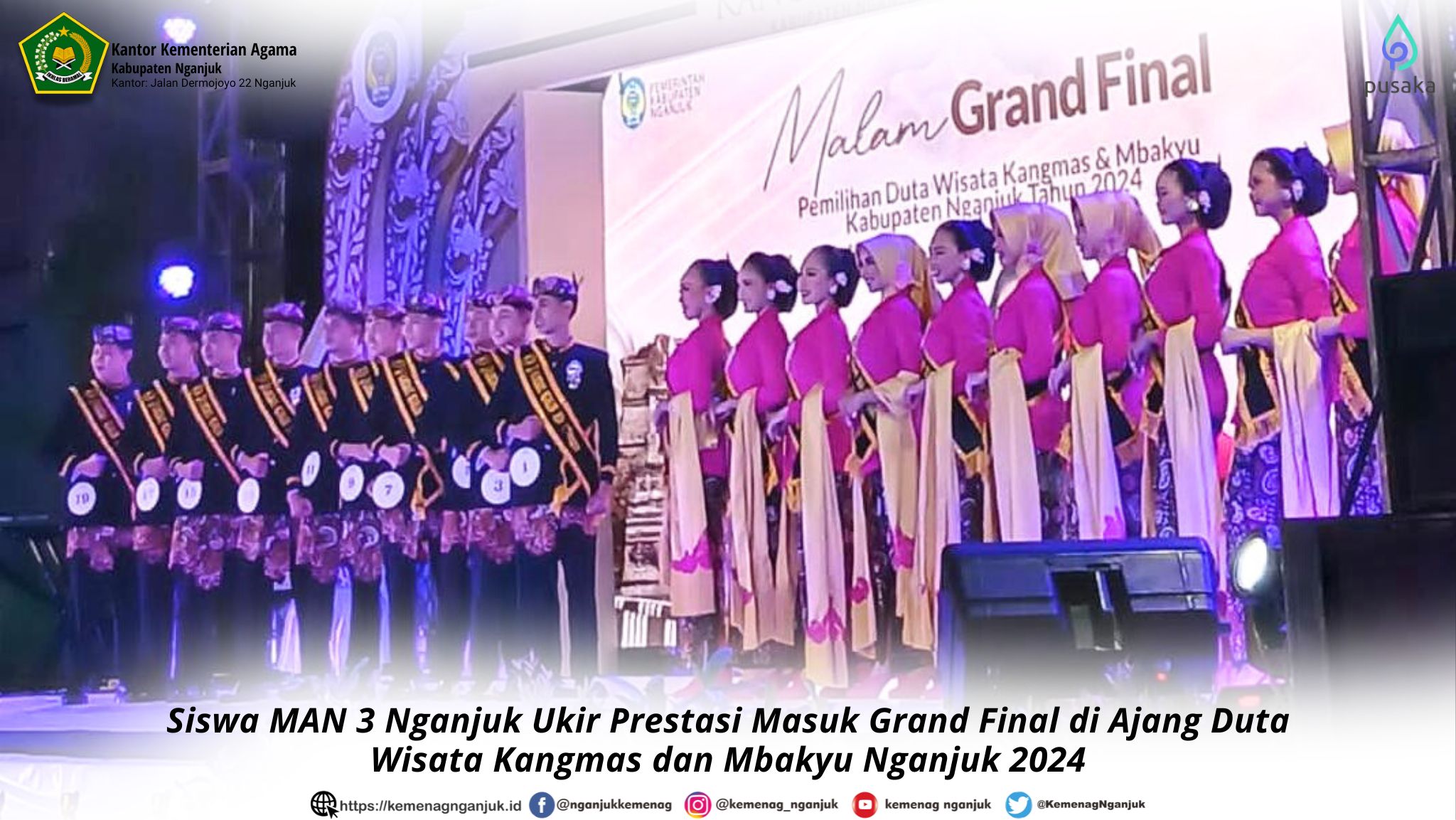 Siswa MAN 3 Nganjuk Ukir Prestasi Masuk Grand Final di Ajang Duta Wisata Kangmas dan Mbakyu Nganjuk